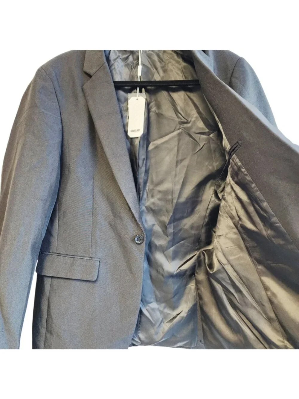 Coofandy Mens Small Black Blazer Jacket Slim Fit One-Button Tailored Formal Coat